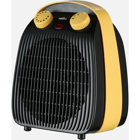 Termoventilador Elect.burlete 2000w Negro/amarillo 2pot 3funciones Antivuelco Seguridad Termostato Ajust.23,5x19x14cm