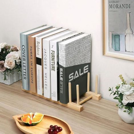 Support Assiettes - Bois De Pin - 31 x 13 x 10 cm - 7 Fentes - Lot De 2 (1/5)