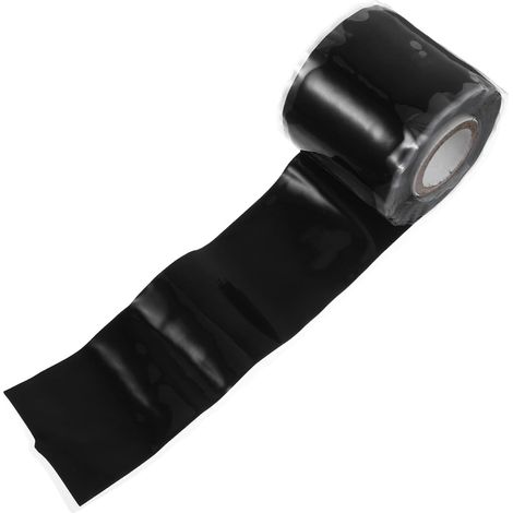 Ruban adhésif en silicone noir pour fuites et étanchéité (1 rouleau) (1/5)