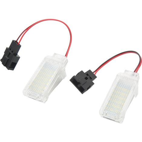 Aramox Footwell Light, Paire 12V LED Footwell Light Éclairage Intérieur de Voiture 4B0947415A pour A1 Q5. (1/5)