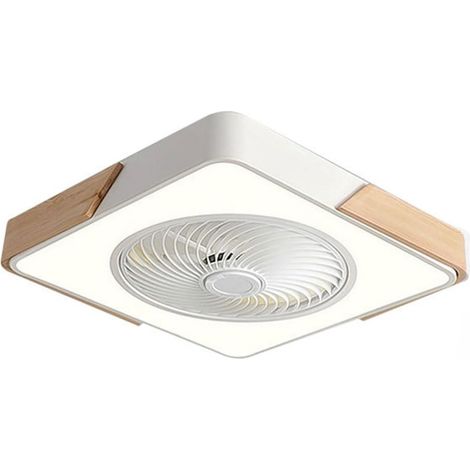 Lustres, Ventilateur de Plafond En Forme de Avec Lumière Moderne 3 Vitesses Avec Télécommande Ventilateur Semi-Encastré Pour Chambre Salon Hôtel/Blanc (1/5)