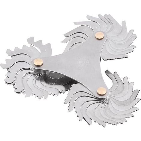 Jauge de taraudage facile à utiliser et à large application, jauge de mesure de filetage en acier inoxydable, outil de bricolage (51 pièces) (1/5)