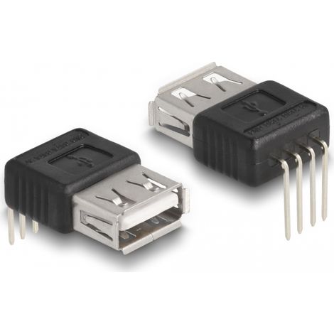 Delock Adaptador USB 2.0 Tipo-A hembra a conexiÃ³n para 4 pines en Ã¡ngulo de 90Â°