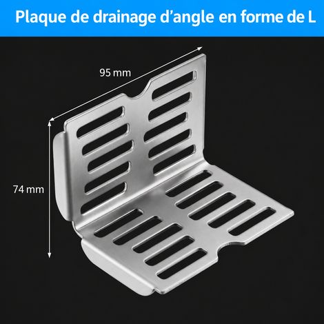 Plaque de couverture en L pour siphon mural en acier inoxydable réf 0547 12 × 11 × 9 cm 120 g – Livraison gratuite