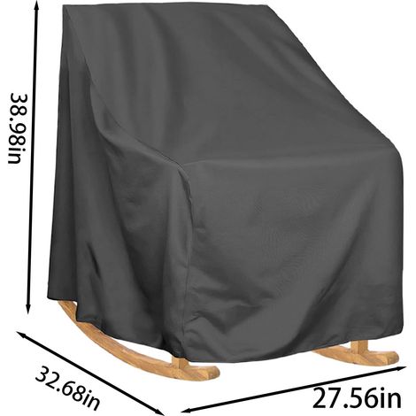 Housse De Fauteuil Bascule Extérieur - Oxford 600D Imperméable - Pour Fauteuil Rotatif Ou Balançoire - 70 x 83 x 99 cm - 1 Pièce (1/4)