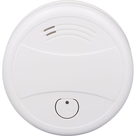 Détecteur de fumée autonome à piles, alarme incendie avec capteur photoélectrique, boîtier ABS ignifuge. (1/5)