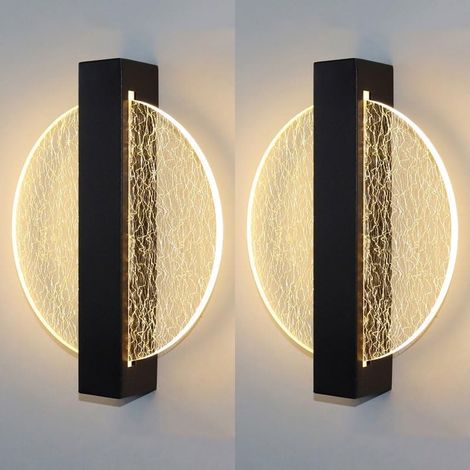 Applique murale LED acrylique noire, design nordique moderne 3 couleurs, éclairage intérieur chambre salon chevet (1/5)