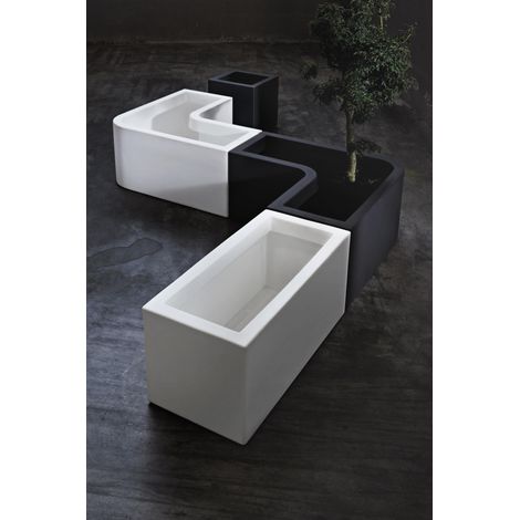 Cassetta rettangolare in resina Fenice cm. 60 BIANCO (1/2)