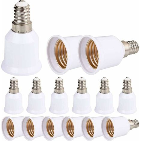 YMYNY 15 Pièces Adaptateur de Douille E14 vers E27, Adaptateur de Convertisseur de Douille Base de Lampe, Adaptateur Douille Ampoule pour Ampoules LED et Ampoules à Incandescence (1/4)