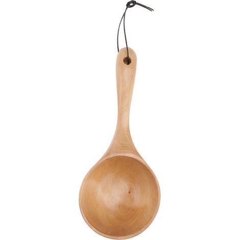 Wasserlöffel aus Massivholz, multifunktionale runde Schöpfkelle im japanischen Stil, Küchenutensil (1/4)