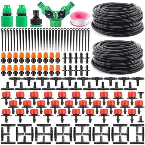 Drip irrigation kit for the garden, micro-adjustable DIY irrigation kit, water-saving system for plants, 149 pieces (30 m)