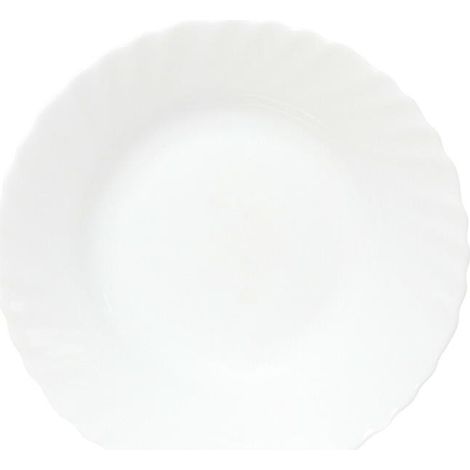 PRIMA PIATTO FONDO IN VETRO TEMPERATO BIANCO 23 CM