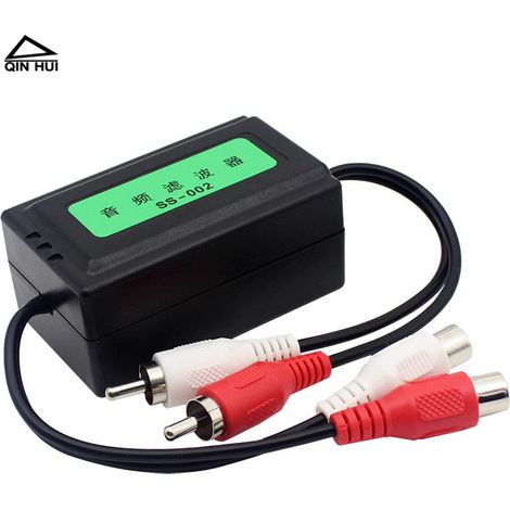 Audio-Interferenzisolator für Konferenzräume, Audio-Rauschfilter, Stromrauschunterdrückungsfilter, RCA (1/4)