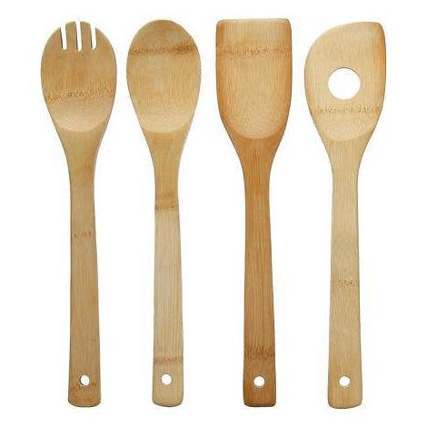 Juego de 4 cucharas de cocina de bambú (1/5)