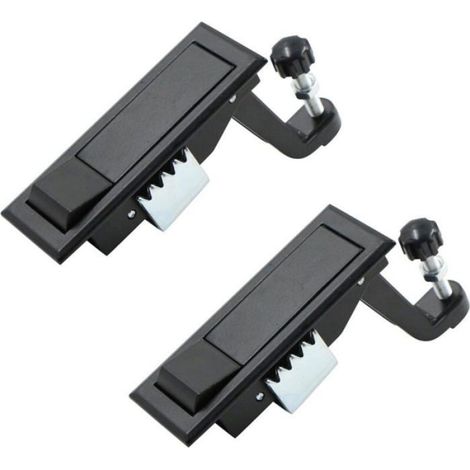 Serrure Porte D'Armoire - Bouton Poussoir Électrique Plat - Pour Meubles Camping Yacht Caravane - 2 Pièces (1/4)