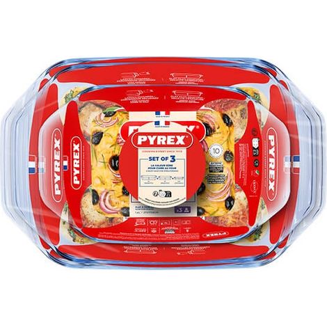 Pyrex 3 Piece Roaster Set