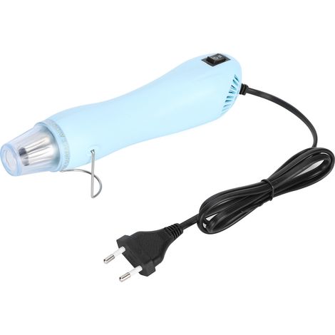 Pistolet à air chaud bleu DIY, double vitesse pour feuilles rétractables, outil de réglage rapide, fiche UE 220V (1/5)