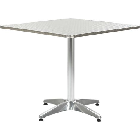 Gartentisch Silbern 80x80x70 cm Aluminium