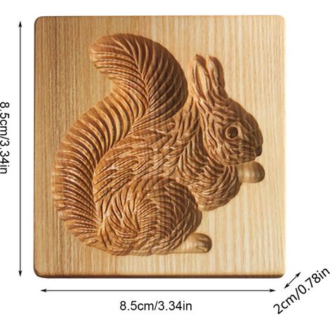 Emporte-pièce 3D en bois, motif citrouille et animaux de Noël, pour la cuisine et le bricolage. Moule à pâtisserie amusant en bois. (1/5)