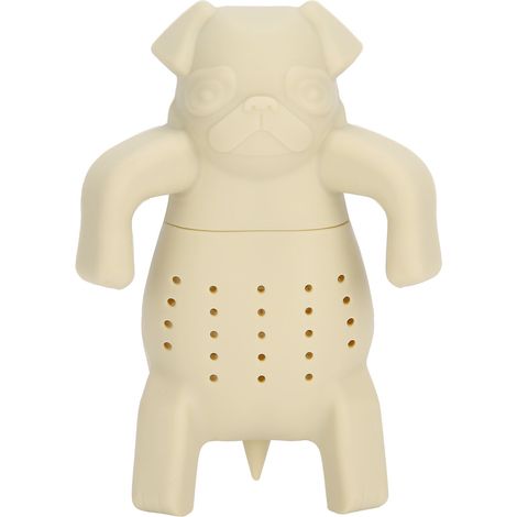 Passoire à thé Silicone Forme Chien Mignon Infuseur Feuilles de Thé Filtre pour Maison Bureau Usage Beige (1/5)