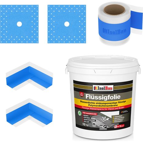 Dichtset Dusche Flüssigfolie 16 kg Abdichtset Dichtband Duschelement Set Bad (1/5)