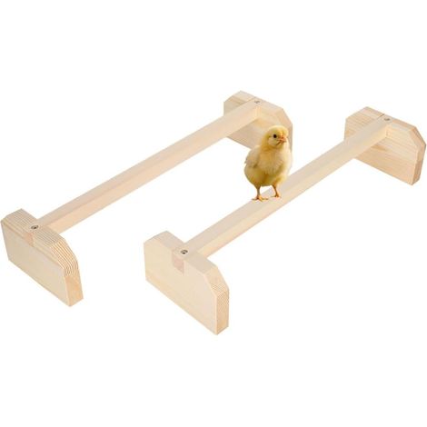 Square Wooden Chicken Stand, 2 Pieces Large Bird Stand Pet Supplies Coop Incubator Perch for Birds Poultry Rooster Chicks (1/5)