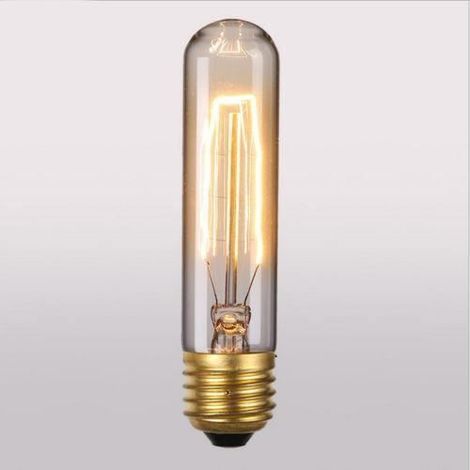 Ampoule E27 40W Edison Rétro Lampe Antique Vintage Incandescence Poire à cage d\'écureuil Filament 110V-240V T10-Ywey (1/4)