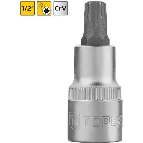 1/2" Stecknuss mit Innensechsrund Aufnahme CrV T55
