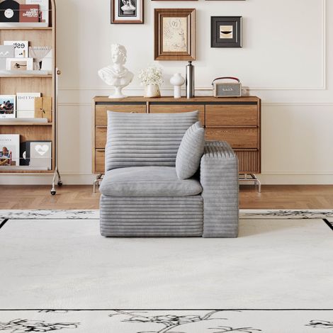 Canapé Cloud modulable en tissu doux soutien mousse sans cadre bois compression haute densité confort moelleux salon chambre cosy (1/5)