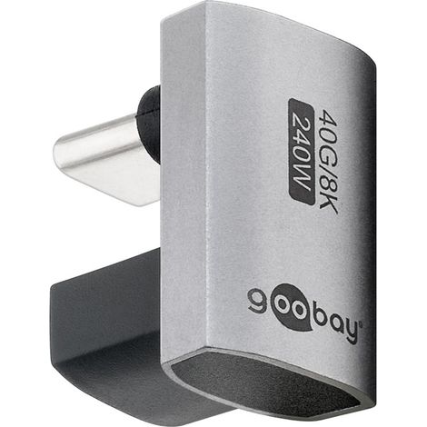 Goobay 74445 cambiador de género para cable USB-C Plata