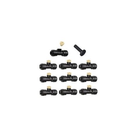 10 Pièces Buses Brumisation Laiton Système Refroidissement Extérieur Irrigation Arrosage Jardin 6mm (1/4)