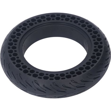 Pneu plein 10x2.125F pour trottinette électrique, sans chambre à air, en caoutchouc alvéolé, absorption des chocs, adhérence optimale. Pièces détachées pour trottinette électrique. (1/5)