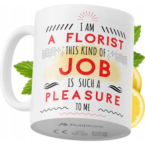 Tazza divertente e umoristica per fiorista, ideale per caffè e tè, con grafica e testo divertenti. Perfetta per compleanni, onomastici e festività. Tazza premium per occasioni speciali, per casa, uffi