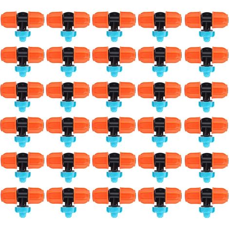 30PCS/Bag 3-Way Sprinkler Nozzle Irrigation Sprinkler Garden Watering Spray Head for 9/12 Hose (1/5)