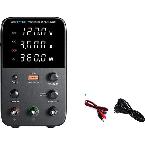 Fuente de alimentación, voltaje ajustable, alta corriente de salida, WPS 120V 3A 360W, enchufe europeo 220V (1/2)
