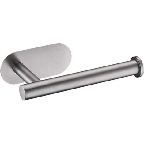 M34052, Portarrollos de papel higiénico, Portarrollos de papel higiénico de pared, Portarrollos de papel higiénico de acero inoxidable 304, No requiere perforación, Adhesivo 3M en la parte posterior,  (1/4)