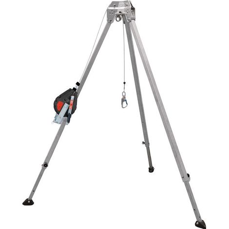 Trípode con dispositivo de seguridad en altura EN 795b PSA III 19.0kg Alu.MAS