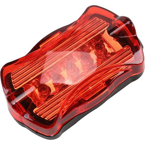 Phare et feu arrière vélo 5 LED avec support de fixation - Ensemble 2 pièces