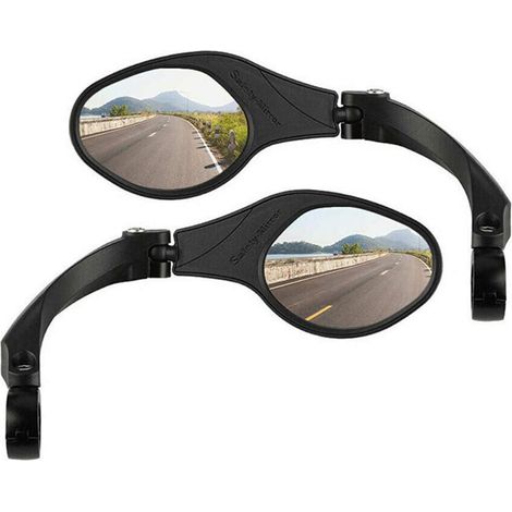 1 rétroviseur de vélo, réglable à 360°, acier inoxydable, noir, 8,3 x 6 cm (1/5)