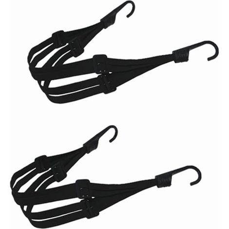 Lot de 2 tendeurs à Bagages, Sangles de Serrage pour vélo, expanseur avec Crochet, Sangles de 60 à 110 cm, Crochets pour Porte Bagages (1/5)