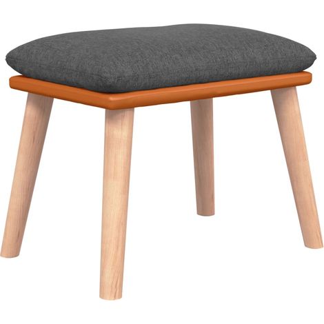 Sgabello Grigio Scuro 45x29,5x35 cm in Tessuto e Similpelle vidaXL (1/5)