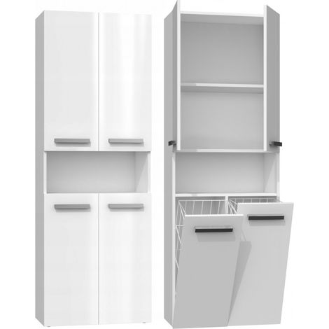 Colonna da bagno Nel 2K/DK, bianco lucido (1/4)