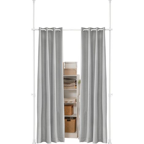 Separador de Ambientes Interior Oficina Dormitorio Salon Gris/Cortinas Modernas Termicas Aislantes Gruesas Largas Cocina Comedor Sala, 1 Panel Ancho (162-270) x Alto (199-285) cm KLS12-HG SoBuy ES (1/5)