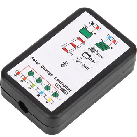 Supporto per regolatore di carica solare PWM da 6V/12V per batterie al litio e NiMH (1/4)