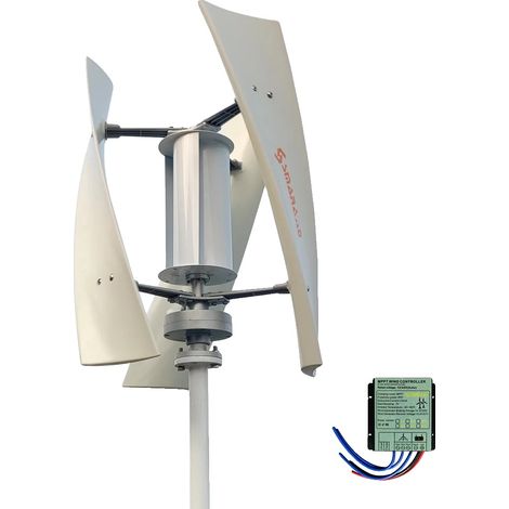 Generador eólico, silencioso, de fácil instalación, con controlador incluido, 3000 Wh, 12 V. (1/2)