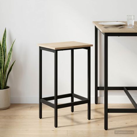 vidaXL Taburete de bar Roble Sonoma 40 x 32 x 74 cm (1/5)