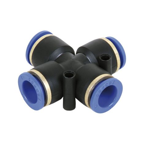 Empalmes Rápidos para tubería en Forma Cruz (5 Unds)                                                                               4 mm