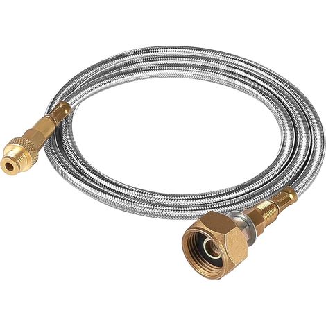 1 Pièce Adaptateur de Recharge de Propane avec Tuyau 1m, Adaptateur de Bouteille de Gaz LPG pour Camping, Pique-Niques et Cuisines Domestiques, pour Réchauds de Camping en Plein Air (1/5)