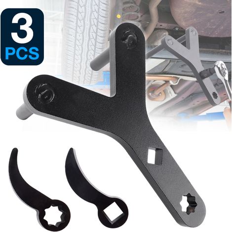 Outil de démontage du bras de suspension inférieur de voiture noire avec deux leviers de 1/2" et extracteur de rotule de bras de suspension de châssis.