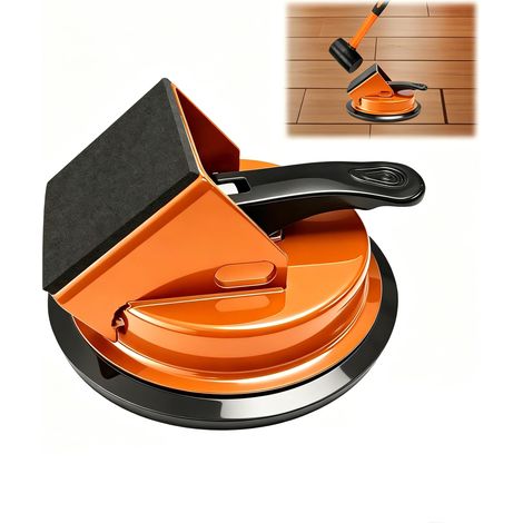 Outil de réparation de joints de sol haute performance, surface de frappe à 45°, fabriqué en fer et avec ventouse renforcée pour la réparation de sols stratifiés / vinyles. (1/5)